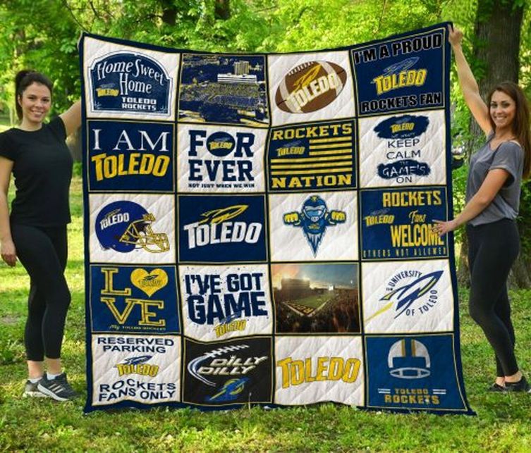Toledo Rocket Collection Quilt Bedding Set for Sports Supporters and Fans
