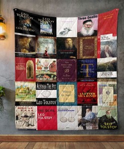 Tolstoy's Classic Novels Quilt Bedding Set for Book Lovers
