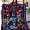 Tom Brady 12 The Goat Quilt Bedding Set with Full Size Quilt Bed Set, Great Gifts for Fans
