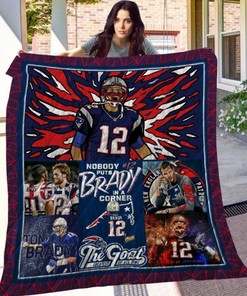Tom Brady 12 The Goat Quilt Bedding Set with Full Size Quilt Bed Set, Great Gifts for Fans