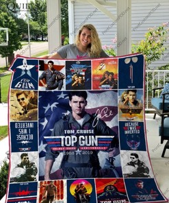 Top Gun Tom Cruise 1986 - 2019 Quilt Blanket for Action Film Fans