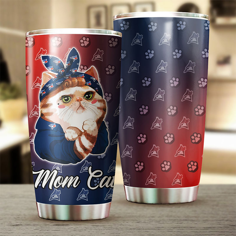 Toronto Blue Jays MLB Tumbler for Cat Moms - Image 2