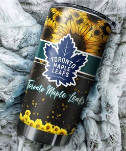 Toronto Maple Leafs NHL Tumbler - Beautiful Sunflower Design Tumbler