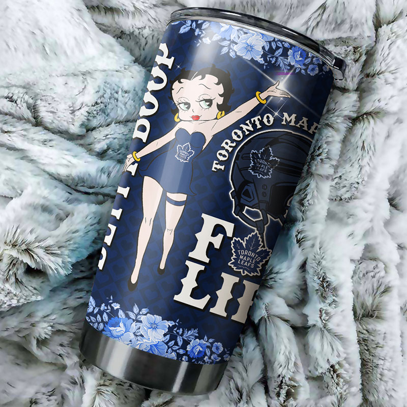 Toronto Maple Leafs NHL Tumbler: Betty Boop Design Tumbler for NHL Fans, Perfect for Any Occasion