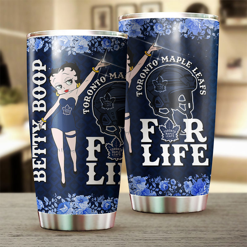 Toronto Maple Leafs NHL Tumbler: Betty Boop Design Tumbler for NHL Fans, Perfect for Any Occasion - Image 2