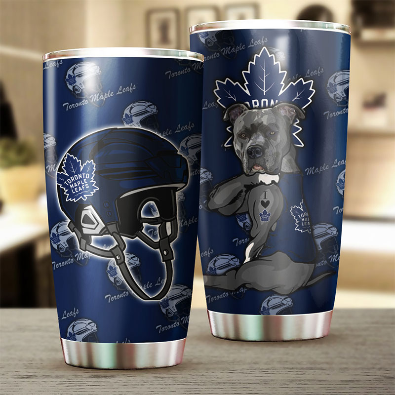 Toronto Maple Leafs NHL Tumbler - Funny Dog Design