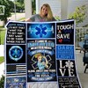 Tough Girls Save Lives Emt Quilt Blanket for Women