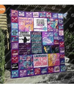 Tough Lacrosse Chicks With Sticks Quilt Bedding Set