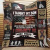 Tough Veteran Dad and Son Quilt Blanket: Show Your Strength