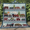 Train on Railway Quilt Blanket, Great for Train Lovers