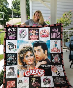Tribute Grease Poster Olsson Sandy Danny Zuko Quilt Bedding Set with Bed Set for Girls