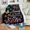 Tribute Quilt Bedding Set for Sister: I Know Heaven is a Beautiful Place Soft Blanket