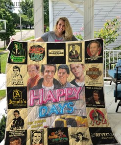 Tribute to the Four Season Happy Days Quilt Blanket for Nostalgia Fans
