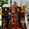 Trick 'R Treat Halloween Quilt Blanket reminding you to Always Check
