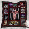 Trucker US Flag Quilt Bedding Set: Soft and Cozy Fleece Blanket