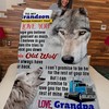 Trucker's Grandson Quilt Bedding Set: Premium Fleece Blanket