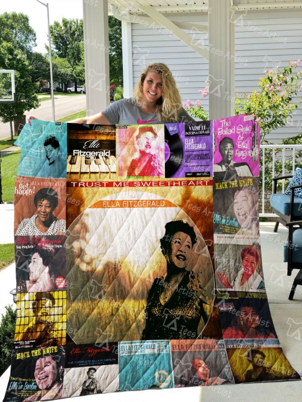 Trust Me Sweetheart Ella Fitzgerald Quilt Blanket with Bed Set Queen