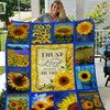 Trust in the Lord Sunflower Quilt Blanket - Inspiring Gift for Your Friends and Family