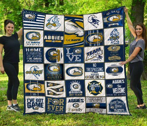 UC Davis Aggies UCDA Quilt Blanket for UC Davis Fans