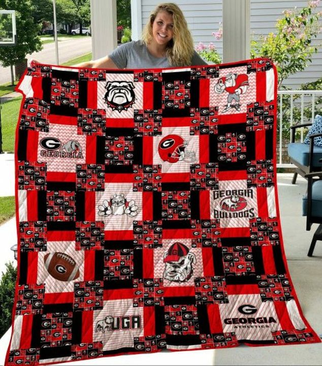 UGA Bulldogs Ncaa Quilt Bedding Set with Cool Patterns