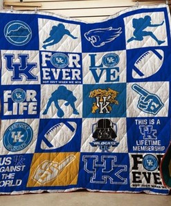 UK Against the World Ncaa Kentucky Wildcats Quilt Bedding Set for Teens