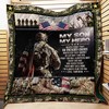 U.S Army To My Son From Mom Never Forget That I Love You Personalized Quilt Bed Set with Patriotic Theme