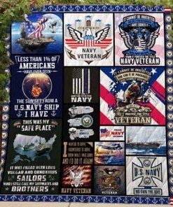 US Navy Veteran Quilt Blanket: Perfect for Navy Fans