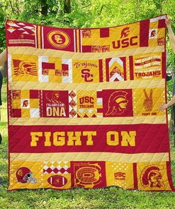 USC Trojans NCAA Quilt Blanket - Perfect for the True Trojan Fan
