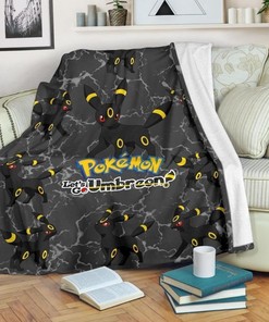Umbreon Pokemon Premium Fleece Blanket Gift for Fans Quilt Bedding Set
