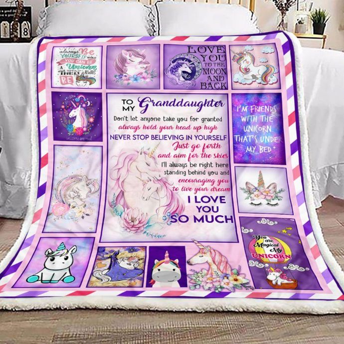 Unicorn Dreams Quilt Bedding Set for Granddaughter from Grandma