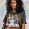 Unicorn Pride Unisex Shirts, LGBTQ+ Shirts for Pride Month with Rainbow Love Symbol Print, Funny Movie Shirts
