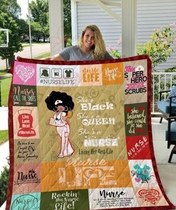 Unique Black Nurse Quilt Blanket - Great Customized Gifts for Nurses