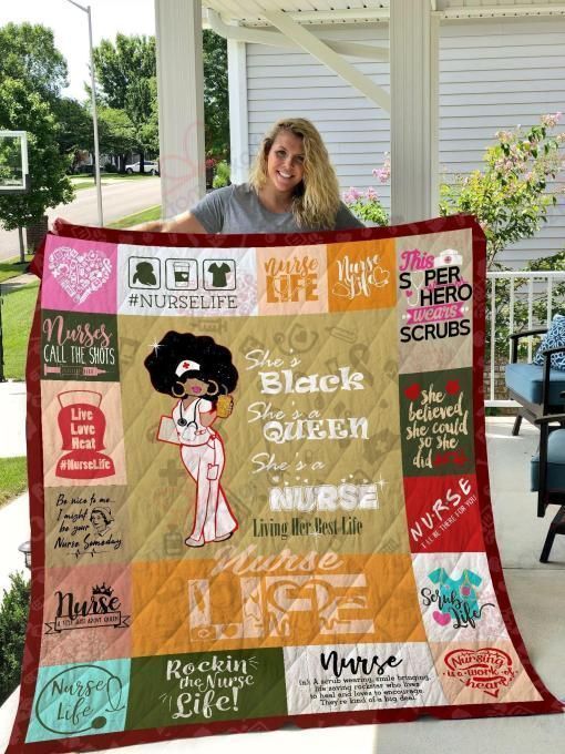 Unique Black Nurse Quilt Blanket - Great Customized Gifts for Nurses