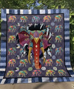 Unique Elephant Egyptian Quilt Blanket for Animal Lovers