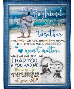 Unique Fleece Blanket to Show Your Memories with Your Boyfriend
