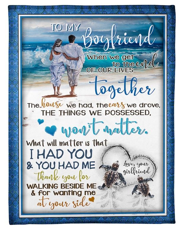 Unique Fleece Blanket to Show Your Memories with Your Boyfriend