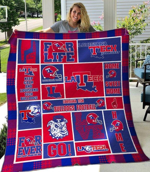 Unique Louisiana Tech Bulldogs Quilt Blanket - Show Your Support