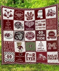 Unique Mississippi State Bulldogs Ncaa Collected Quilt Blanket - Perfect for Fans