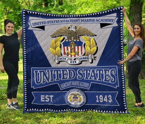 United States Merchant Marine Academy Quilt Bedding Set for Patriotic Homes