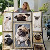 Unleash The Cuteness With Pug Dog Cute Quilt Blanket