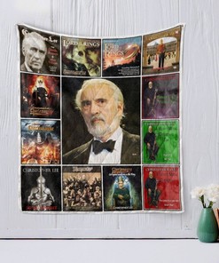 Unleash Your Dark Side With Actor Christopher Lee Quilt Blanket