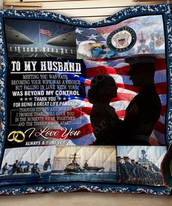 Us Navy Becoming Your Wife Was A Choice: Quilt Bedding Set with Personalized Blanket