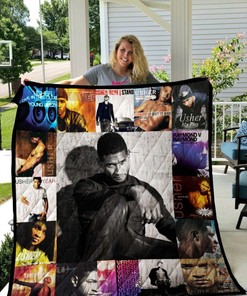 Usher Singer Albums Vintage Quilt Bedding Set for Fans