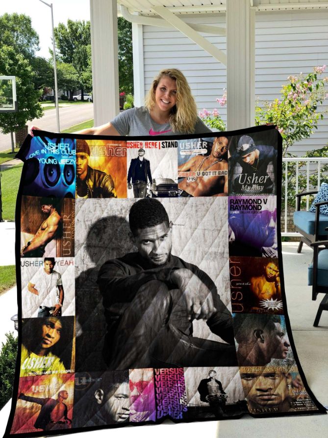 Usher Singer Albums Vintage Quilt Bedding Set for Fans