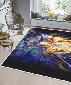 Uzumaki Naruto Uchiha Sasuke Anime 2 Quilt Blanket with Quotes for Teens