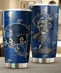 Vancouver Canucks NHL Tumbler: Funny Dog Design Tumbler for NHL Fans, Perfect for Gifting