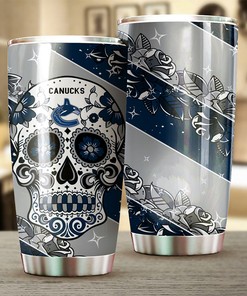 Vancouver Canucks NHL Tumbler with Skull Design