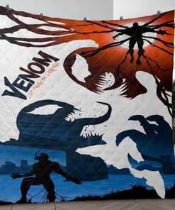 Venom Fan Gift, Venom 2 Let There Be Carnage Quilt Bedding Set for Marvel Fans
