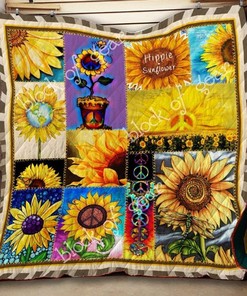 Vibrant Hippie Sunflower Quilt To Brighten Up Your Room