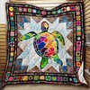 Vibrant Sea Turtle Colorful Quilt Blanket: Add Life to Your Room